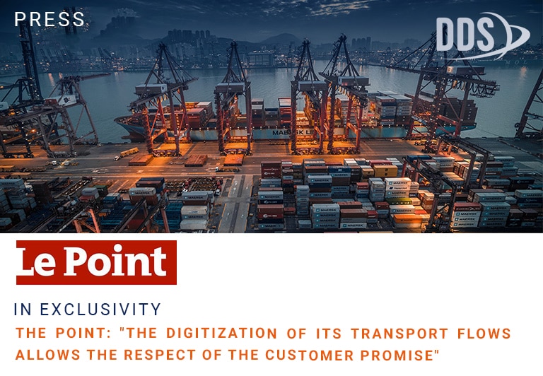 The point: "The digitization of its transport flows allows the respect of the customer promise"
